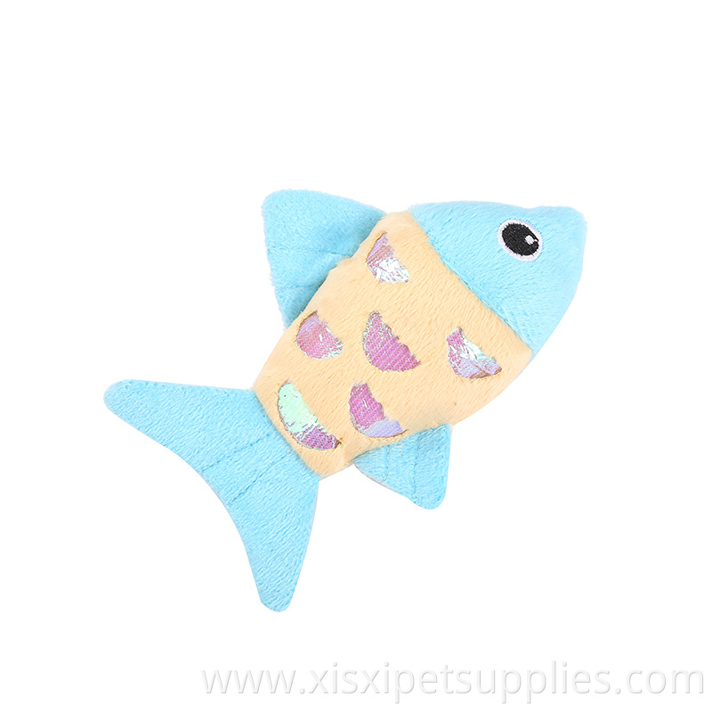 Interactive Small Soft Fabric Cat Toy Refilling Catnip Fish Cat Plush Toy